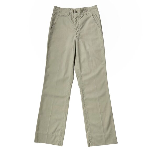 80s vintage highwaisted military pants army trousers tropical tan straightleg. - Picture 1 of 6